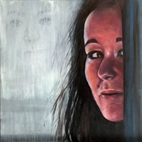 you and me III, &ouml;l auf lw, 40 x 40 cm, 2017