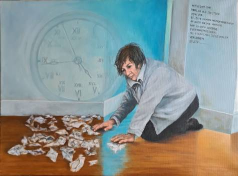 mementos, öl auf lw, 60 x 80 cm (m.Rahmen 67 x 87) 2-2022